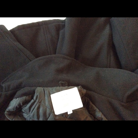 Vintage Wool Pea Coat Men’s Black Nautical Buttons - Picture 7 of 8